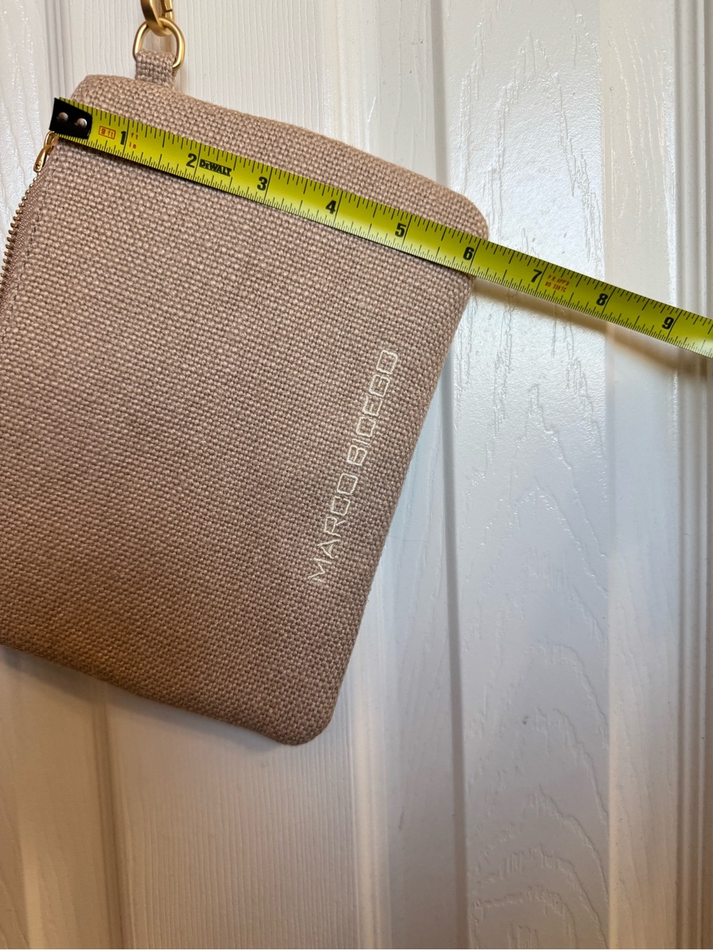 Marco Bicego Beige Canvas Wristlet with Gold Hardware - Picture 7 of 8